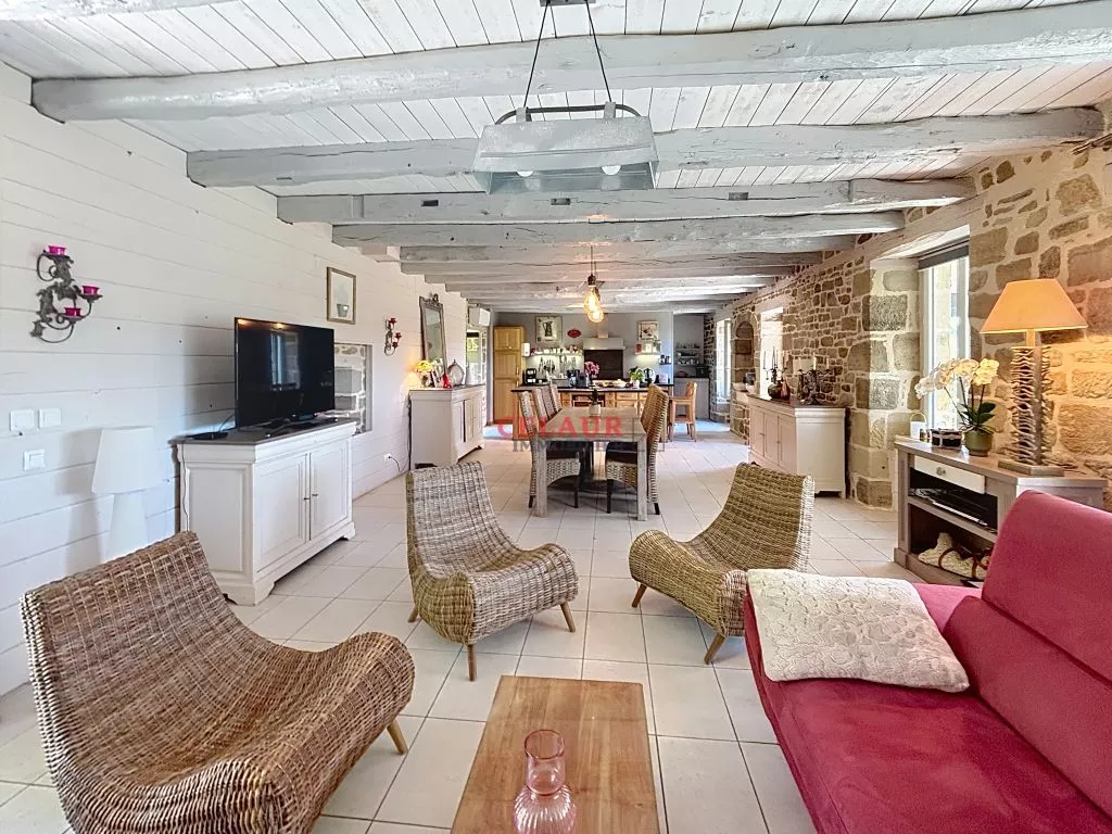 DOMAINE DE 10 HA : MAISON, GRANGE AMENAGEE, VUE, PISCINE